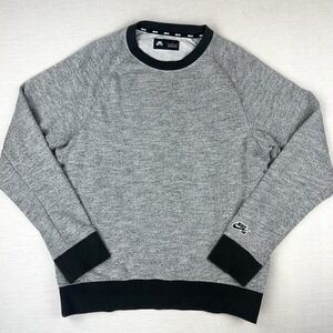 Nike SB Everett Long Sleeve Skateboarding Sweater Sweatshirt Gray Black Men L